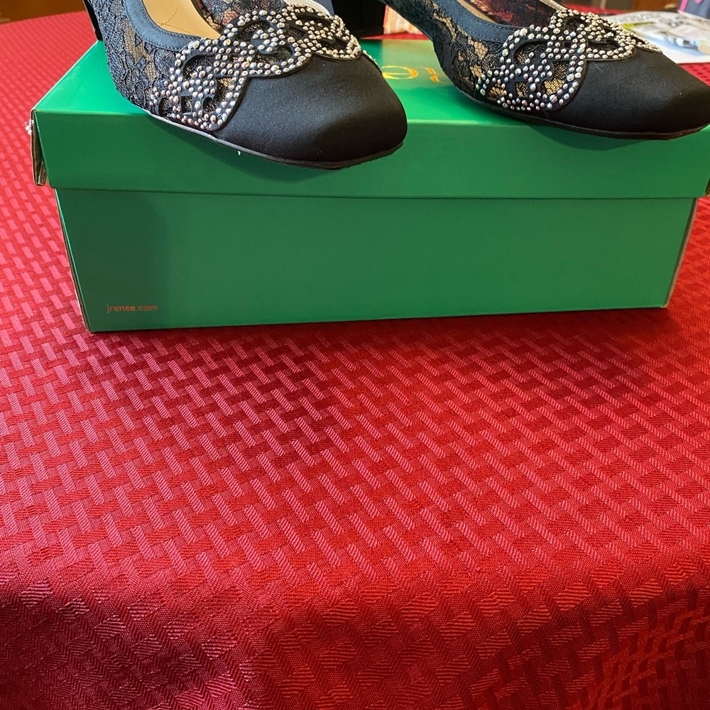 J.Renee Black and Silver Heels - Picture 3 of 6